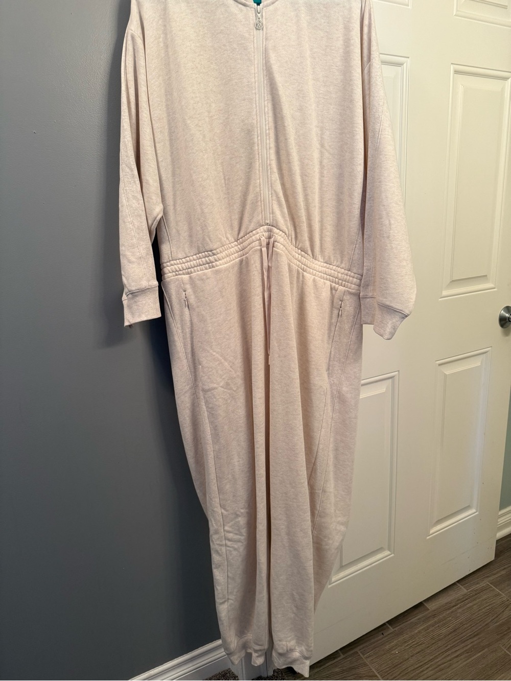 Victoria's Secret Light Pink Zip-Front Track Jumpsuit